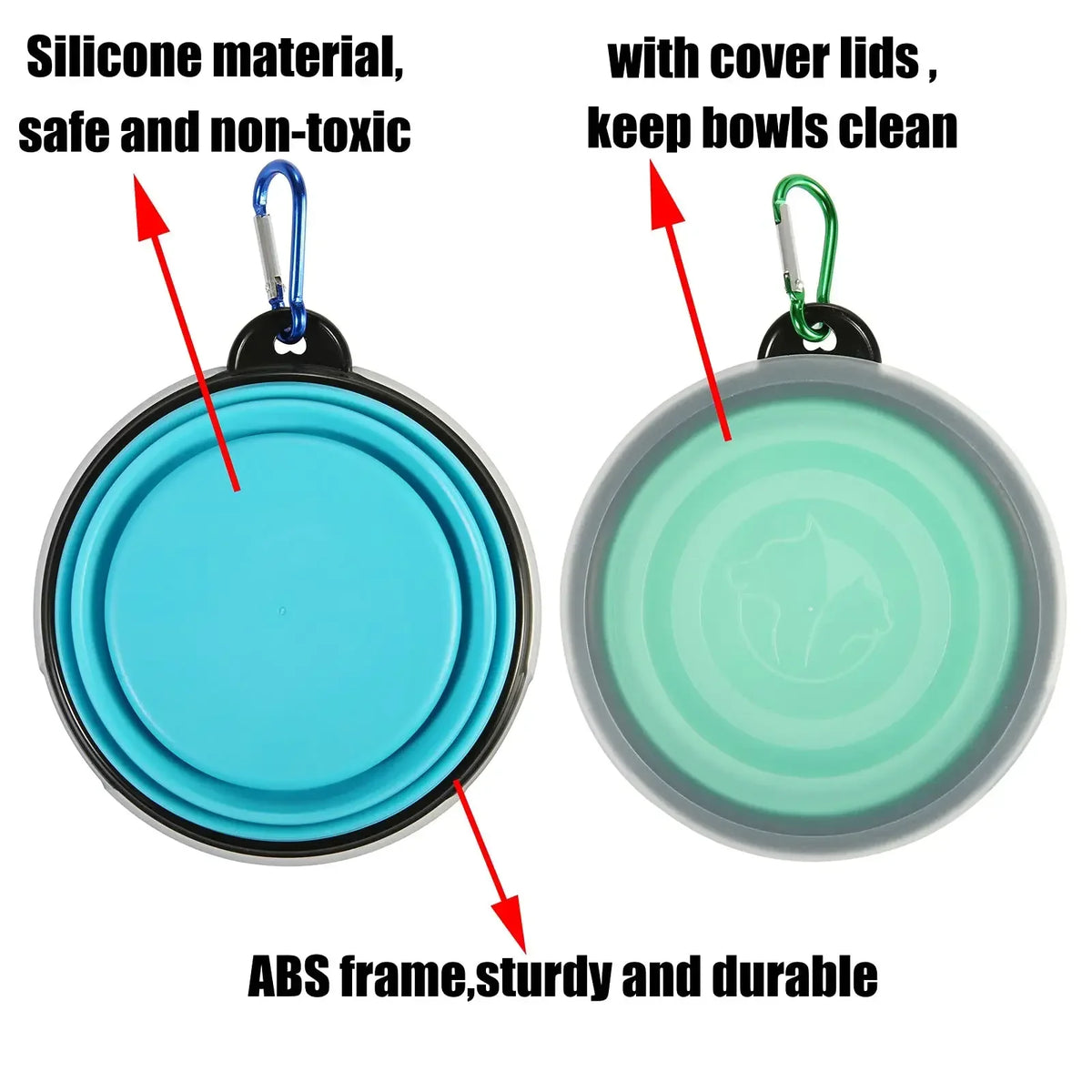 Foldable Silicone Dog Food Water Basin with - ProPawPet.com