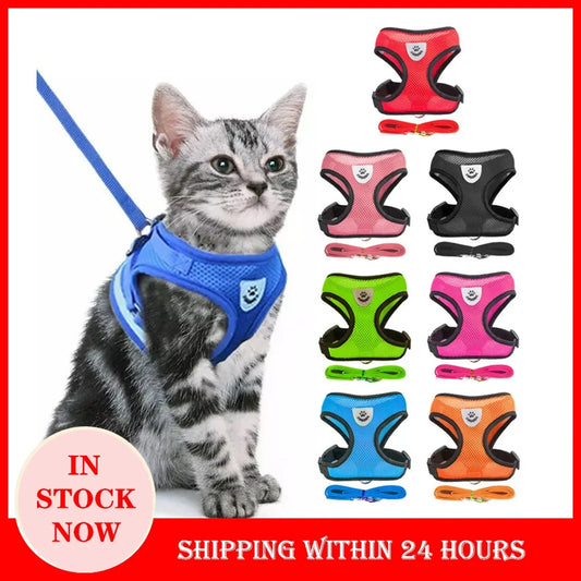 Cat Harness Adjustable Vest Walking Traction - ProPawPet.com