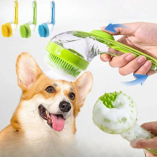Pet Bathing Brush Long Handle Add‑Liquid - ProPawPet.com