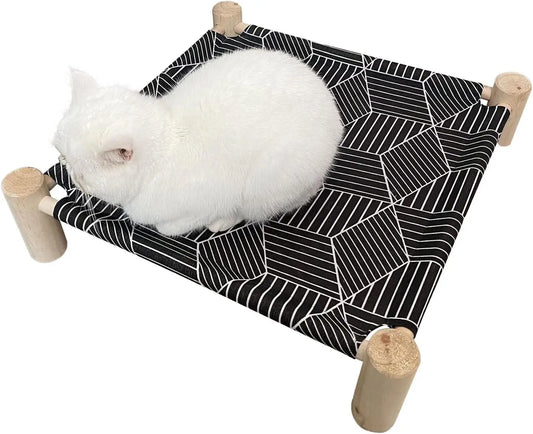 Wooden Elevated Pet Bed, Breathable Mesh - ProPawPet.com