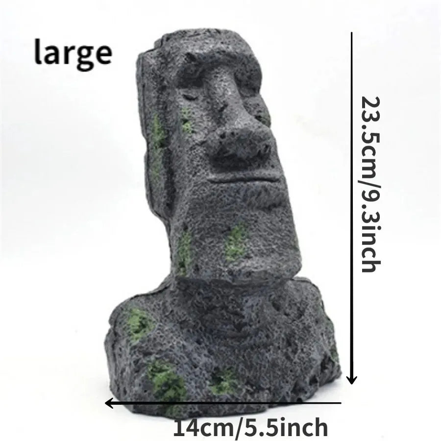 Easter Island Stone Statue Resin Decoration – Aquarium Supplies