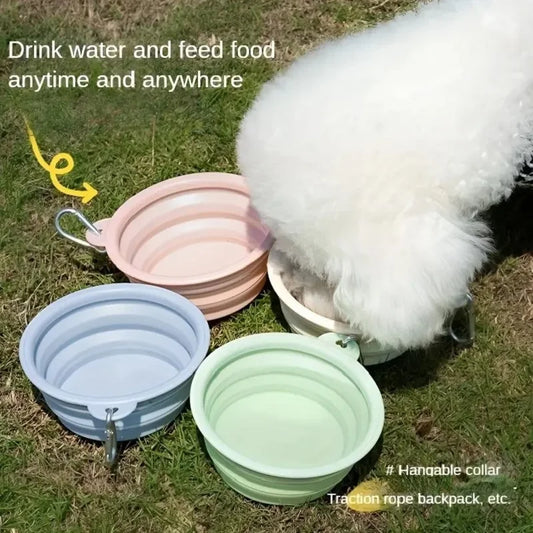 Silicone Dog Food Water Bowl Collapsible 2 - ProPawPet.com