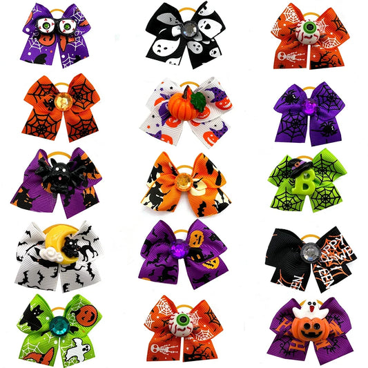 30/50pcs Pet Dog Hair Bows Rubber Bands - ProPawPet.com