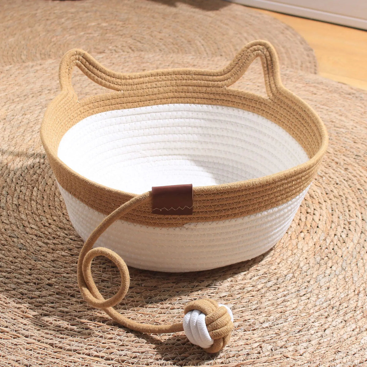 35/40/46cm Handwoven Cotton Rope Cat Basket - ProPawPet.com