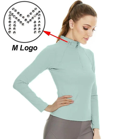 M LOGO Horse Riding Blouse Equestrian Long - ProPawPet.com