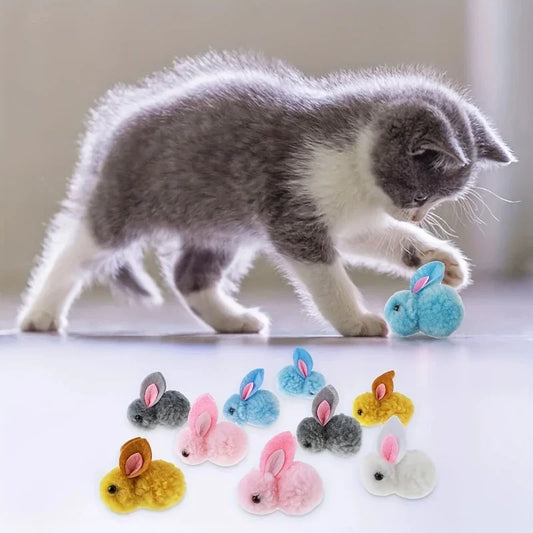 10pcs Color Random Plush Bunny Cat Toys Soft - ProPawPet.com