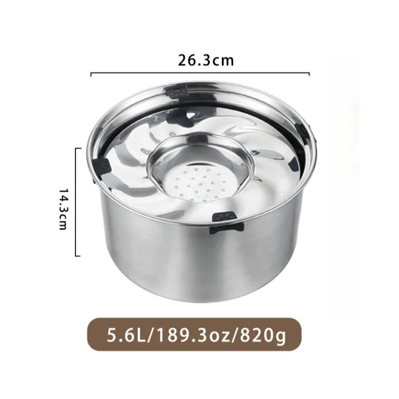 304 Stainless Steel Anti-slip Floating Pet Bowl – 4 Colors