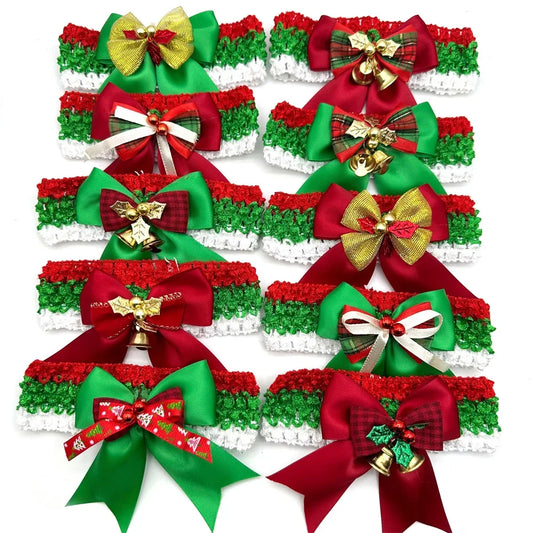 30/50pcs Pet Dog Bow Tie Collar Christmas - ProPawPet.com