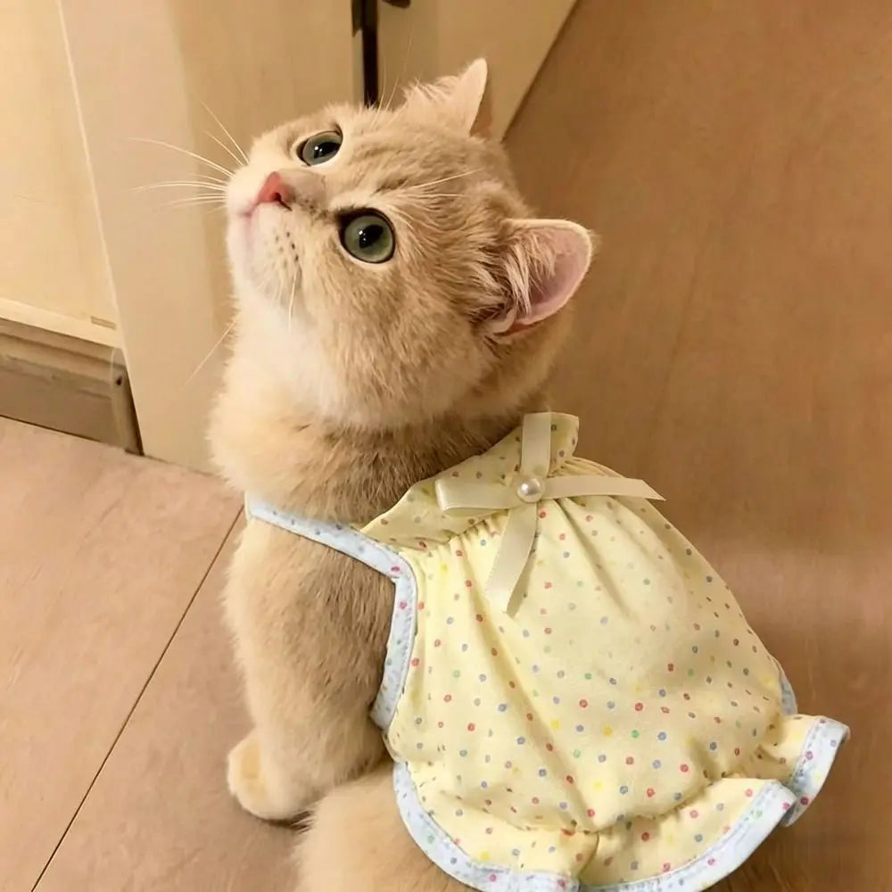 Adorable Breathable Puppy Cat Slip Dress Bow - ProPawPet.com