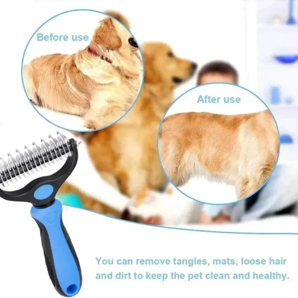 1/2Pcs Pet Deshedding Brush Dog Hair Remover - ProPawPet.com