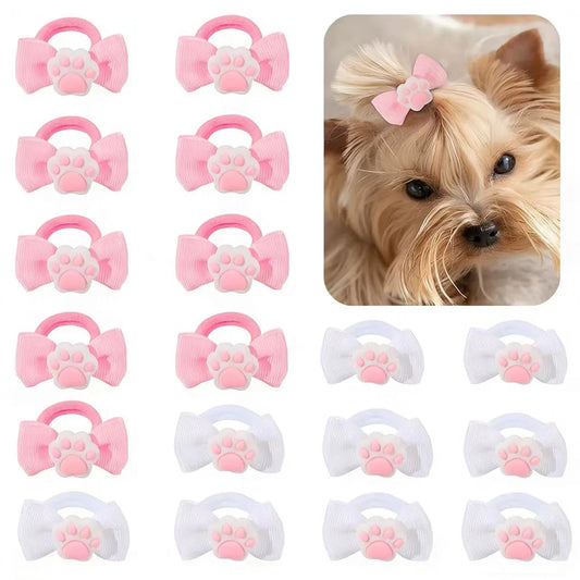 10/20/30PS Elastic Cute Paw Dog Hair Band - ProPawPet.com