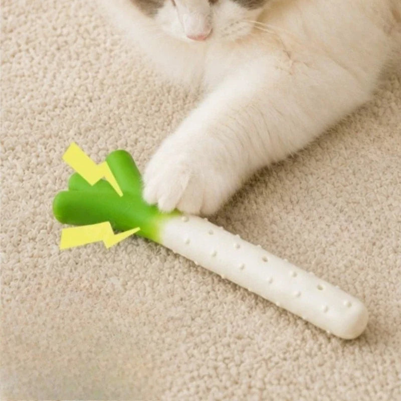 Cat Teeth Brushing Toy Cleaning Stick Scallion Catnip – Bath, Shower & Hygiene