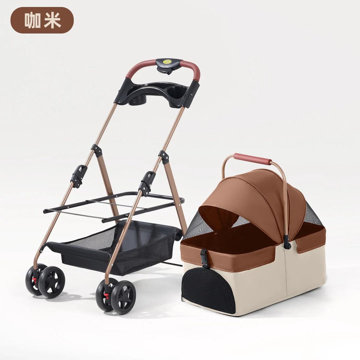 3 in 1 Cat and Dog Stroller Frame Supports Up – Cat Supplies