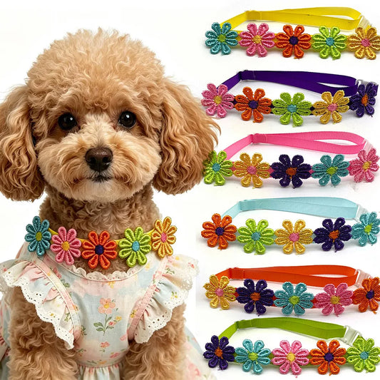 50/100pcs Fashion Dog Bow Tie Flowers Style - ProPawPet.com