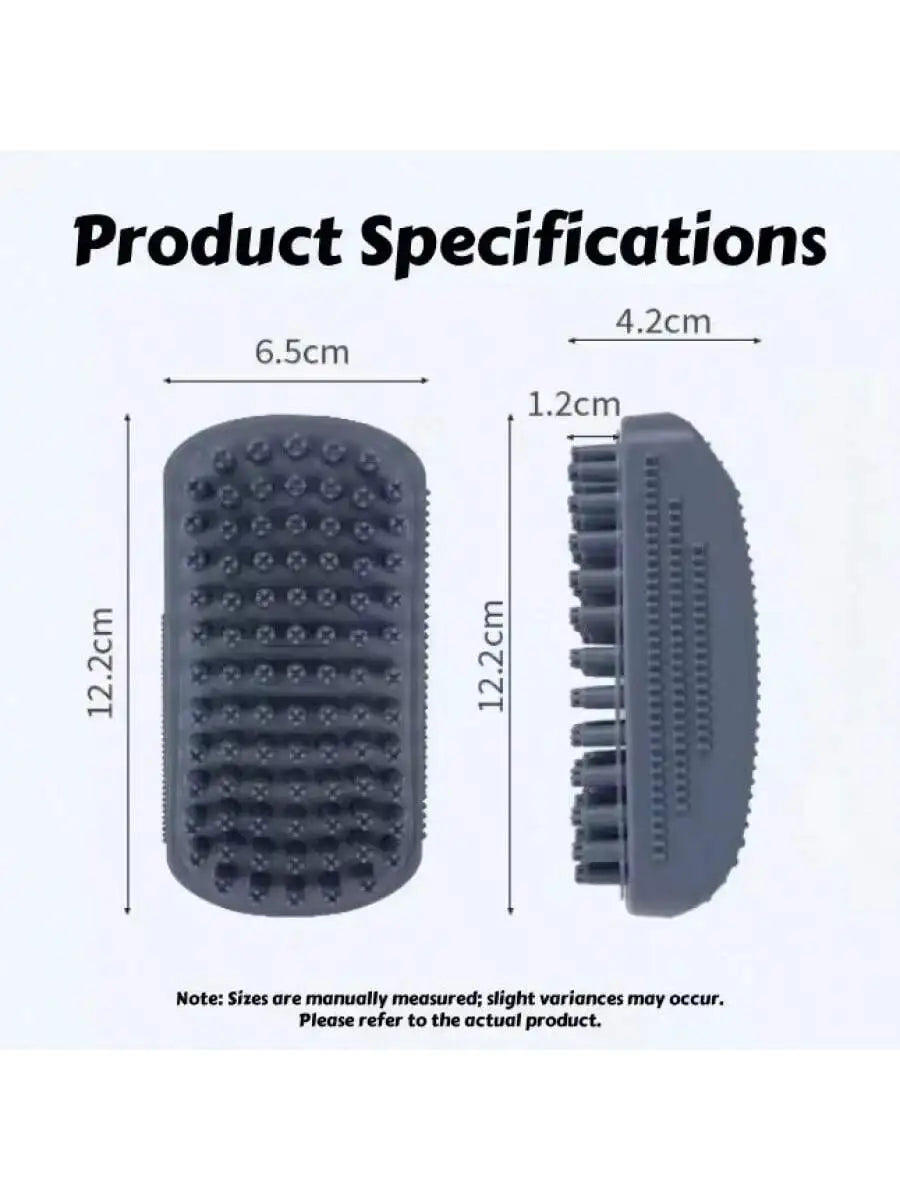 3-Head Silicone Bath Massage Grooming Brush – Cat Supplies