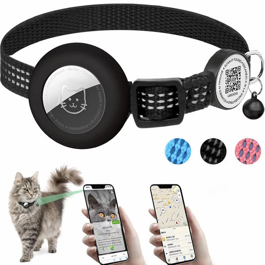 for AirTag GPS Cat Collar with QR Tag, - ProPawPet.com