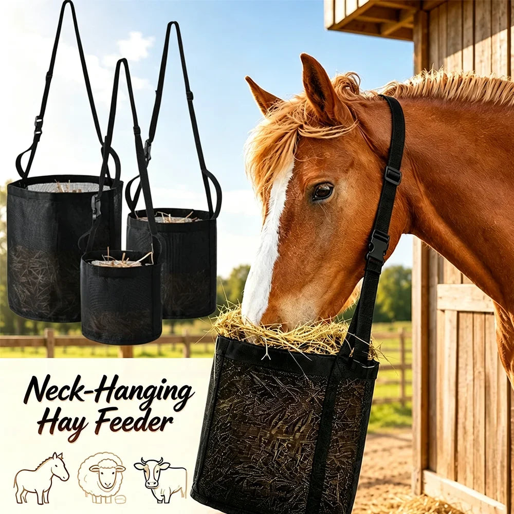 Horse hay feeding bag with adjustable neck, - ProPawPet.com