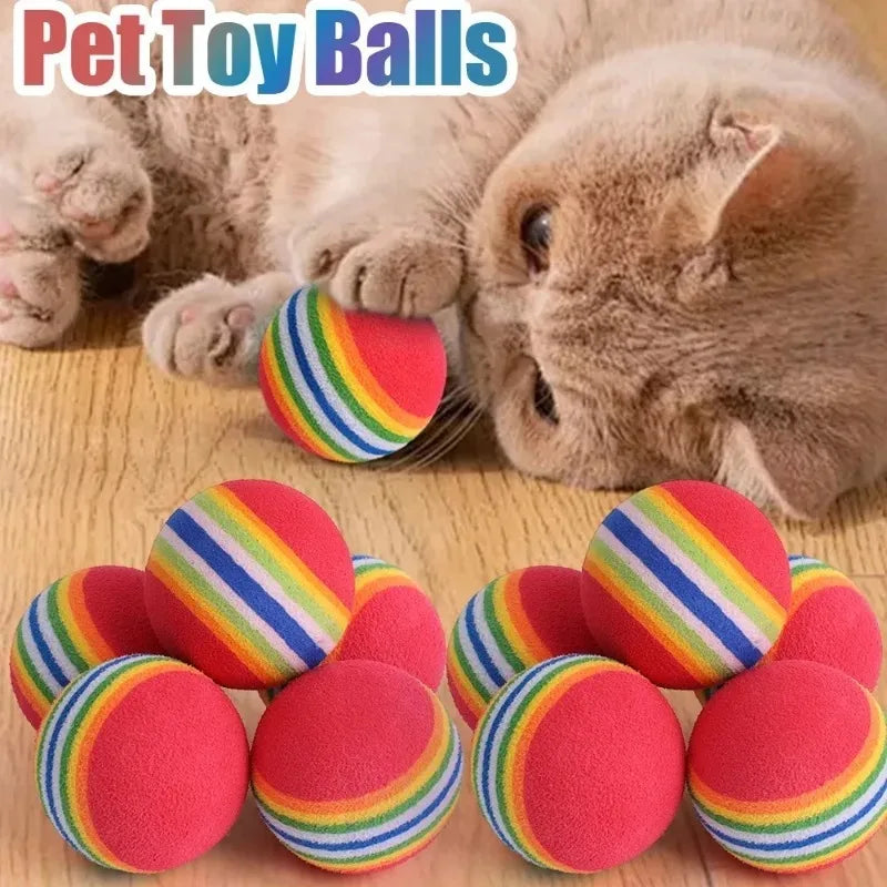 Rainbow EVA Cat Toys Ball Interactive Cat - ProPawPet.com
