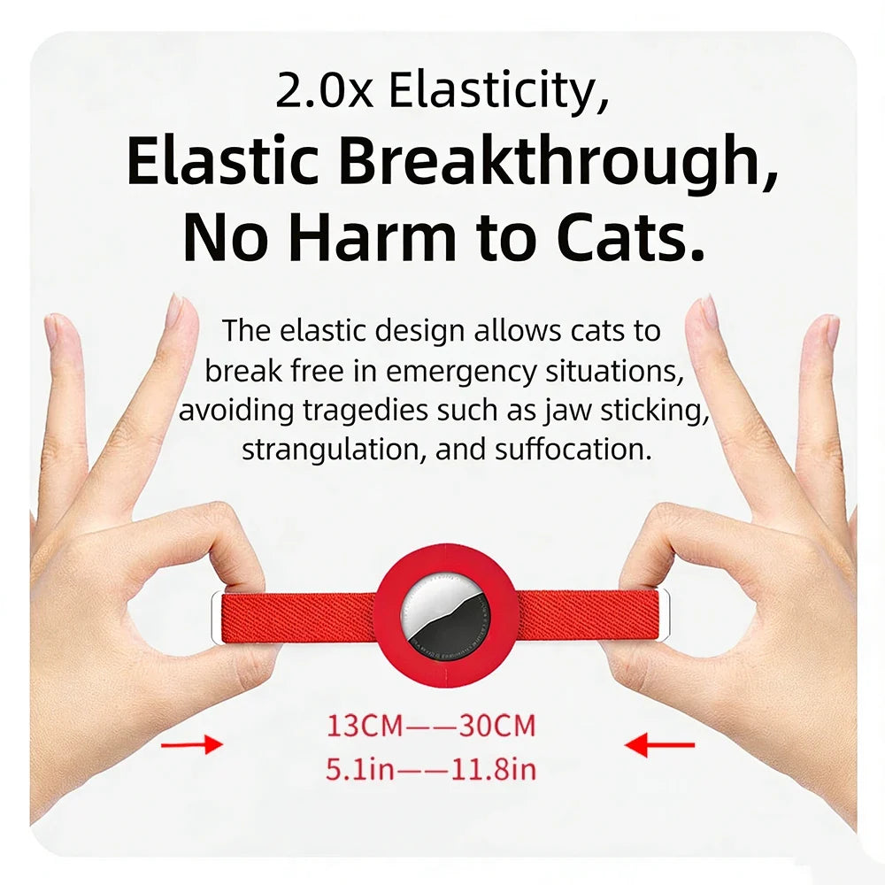 Fashion AirTag Cat Collar Elastic Customized - ProPawPet.com