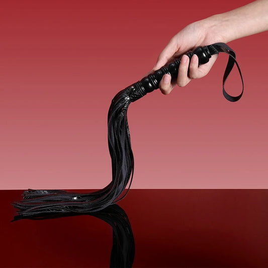 38CM Genuine Leather Horse Whip,Wood Handle - ProPawPet.com