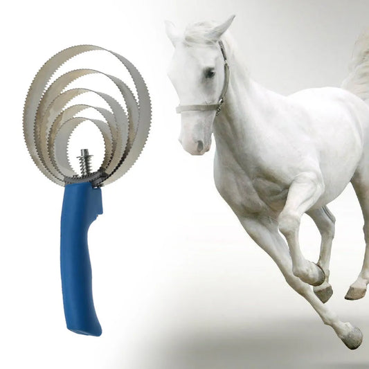 Horse Curry Comb Stainless Steel Four Ring - ProPawPet.com