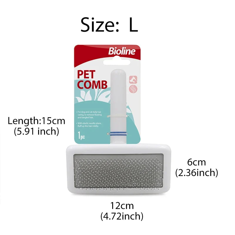 Bioline Dog Brush Cat Grooming Comb Effective to Remove Floating Hair