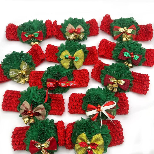 30/50pcs Christmas Small Large Dog Bow Tie - ProPawPet.com