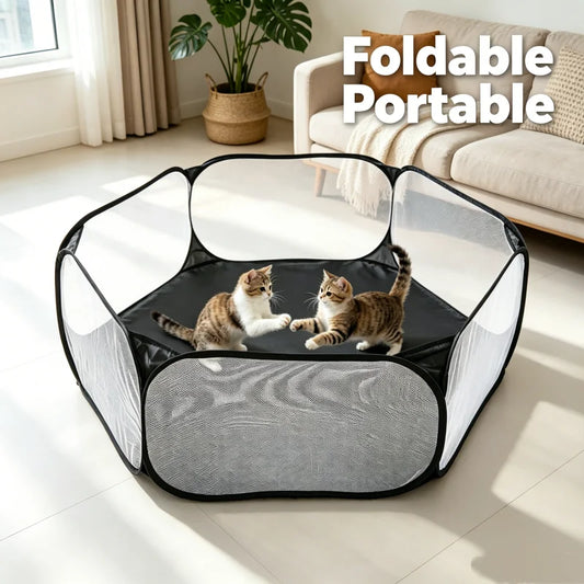 Portable Foldable Pet Playpen for Cats & Dogs Puppies