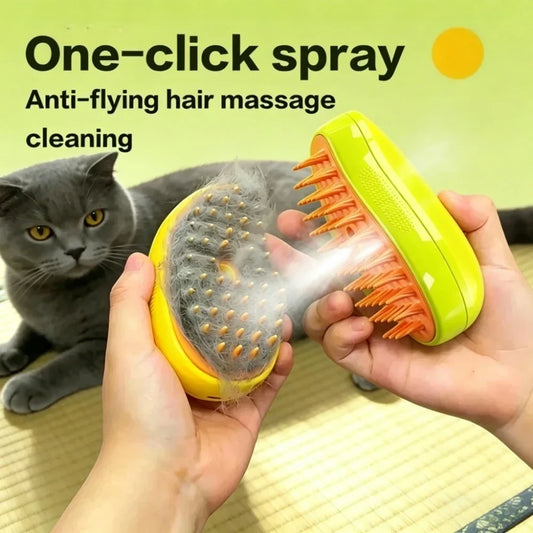 3 in 1 Pet Steamy Brush, Electric Spray - ProPawPet.com