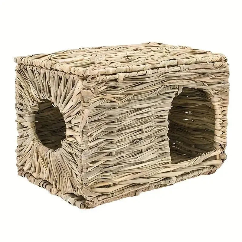 Grass Home for Rabbit Foldable Woven Cages – Small Pet Supplies