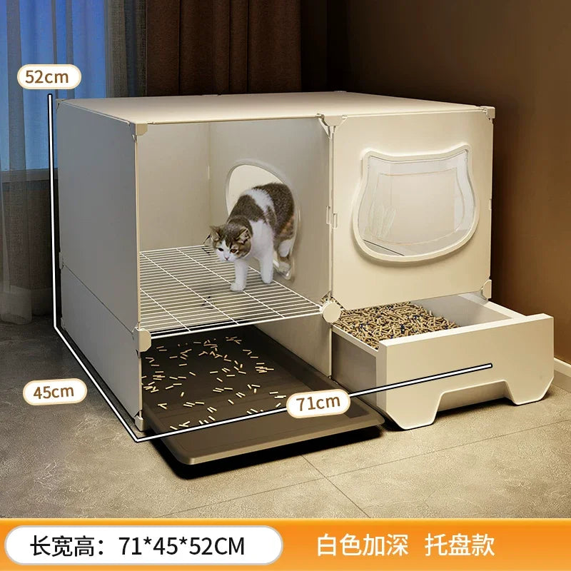 Corridor Cat Litter Cabinet Extra Large Semi Enclosed Anti – Cat Supplies