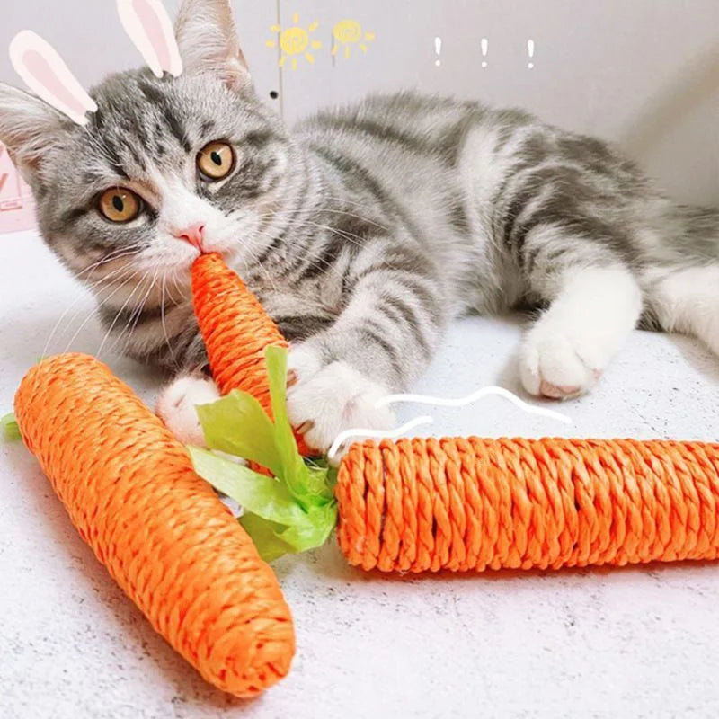 Interactive Cat Carrot Chew Toy with Sound - ProPawPet.com
