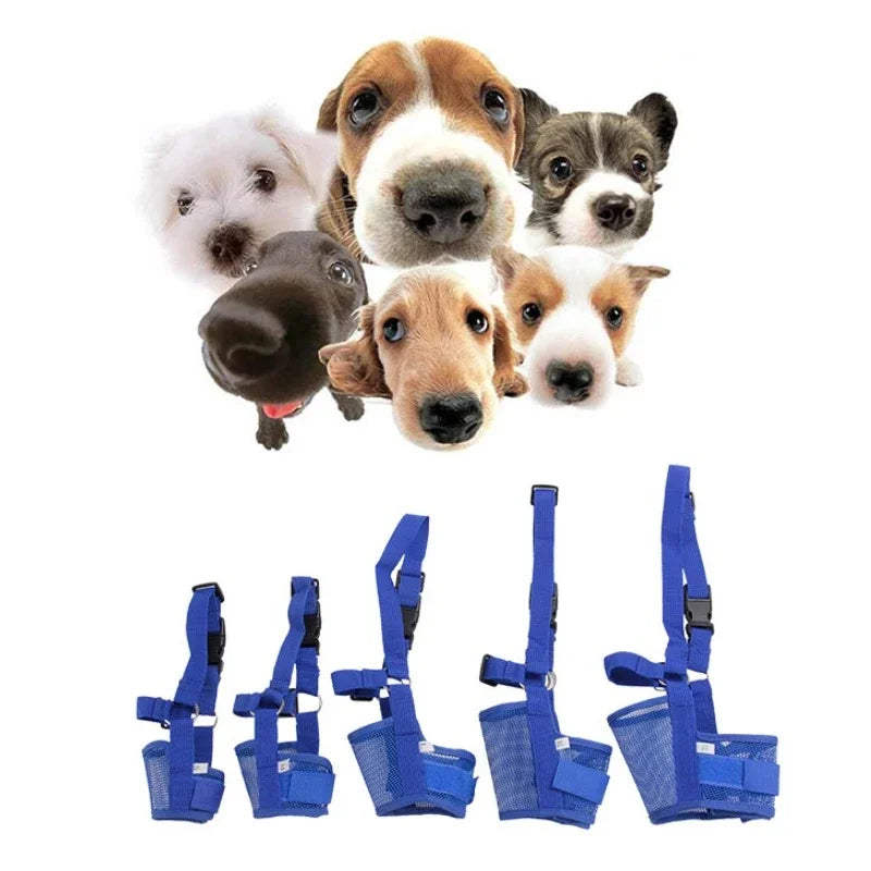 Pet Dog Adjustable Bark Bite Mesh Mouth - ProPawPet.com