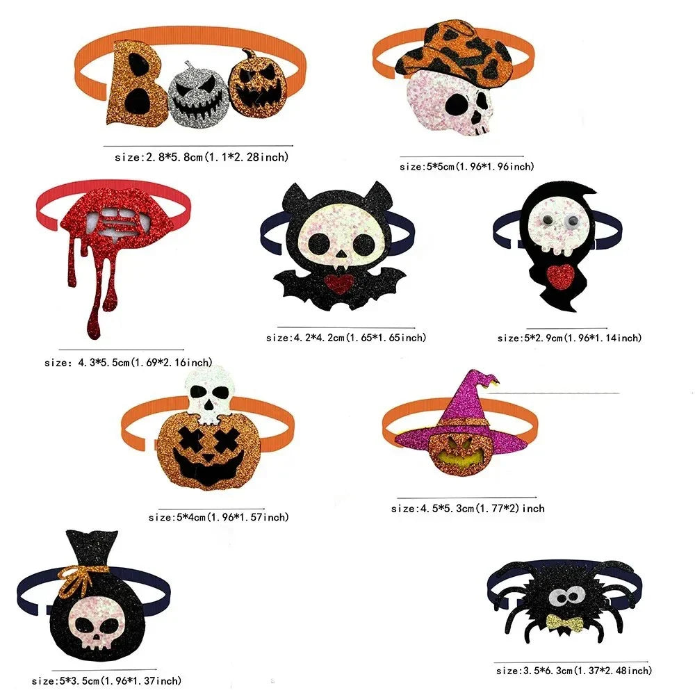 50pcs Halloween Mix Color Dog Bow Ties Puppy - ProPawPet.com