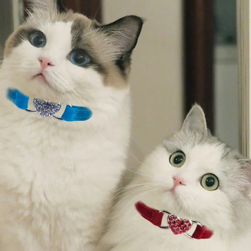 Heart Shaped Cat Collar With Bell Safety - ProPawPet.com