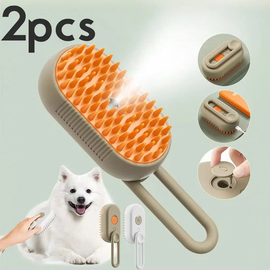 3-in-1 Rechargeable Steam Brush for Cats & - ProPawPet.com