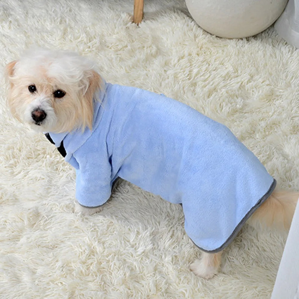 Microfiber Fabric Pet Bath Robe Solid Tone - ProPawPet.com