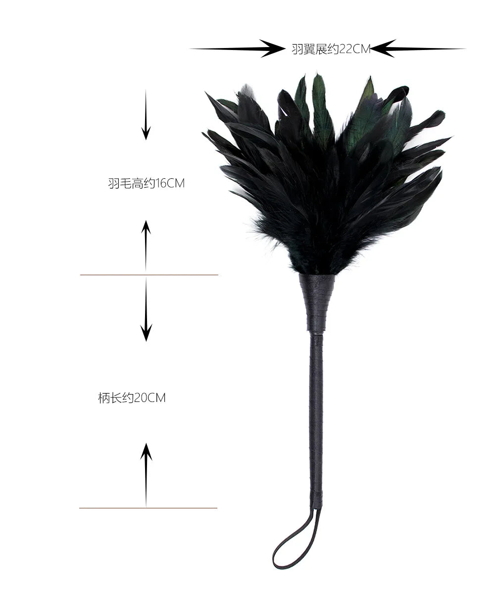 36CM Soft Feather Horse Crop, Horse Whip fo - ProPawPet.com