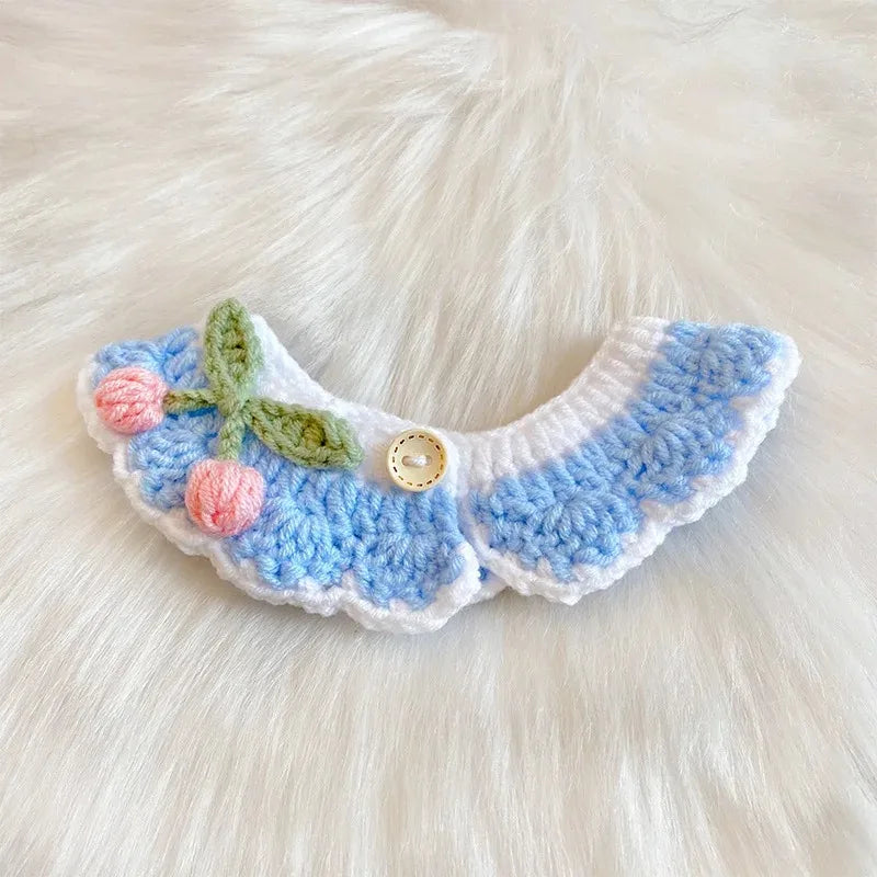 Crochet Pet Collar Cat Scarf Dog Scarf Cute - ProPawPet.com