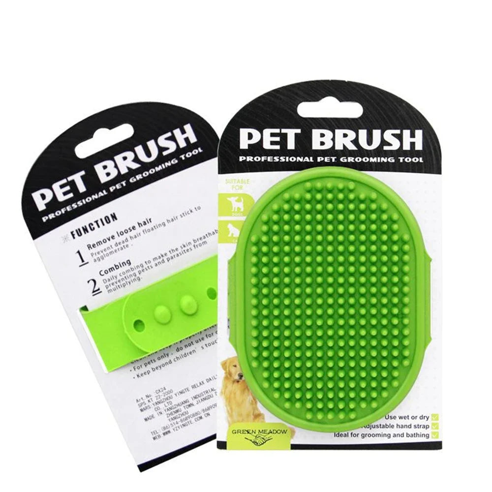 Pet Cleaning Brush Dog & Cats Bath Soft Rubber Silicone – Dog Supplies