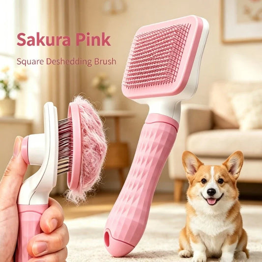 Pet Slicker Grooming Brush, One-Click Clean - ProPawPet.com