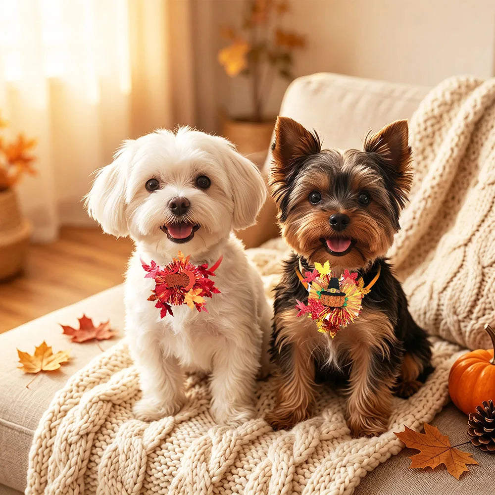 5/10PC Autumn Dog Bowties Adjustable Puppy - ProPawPet.com