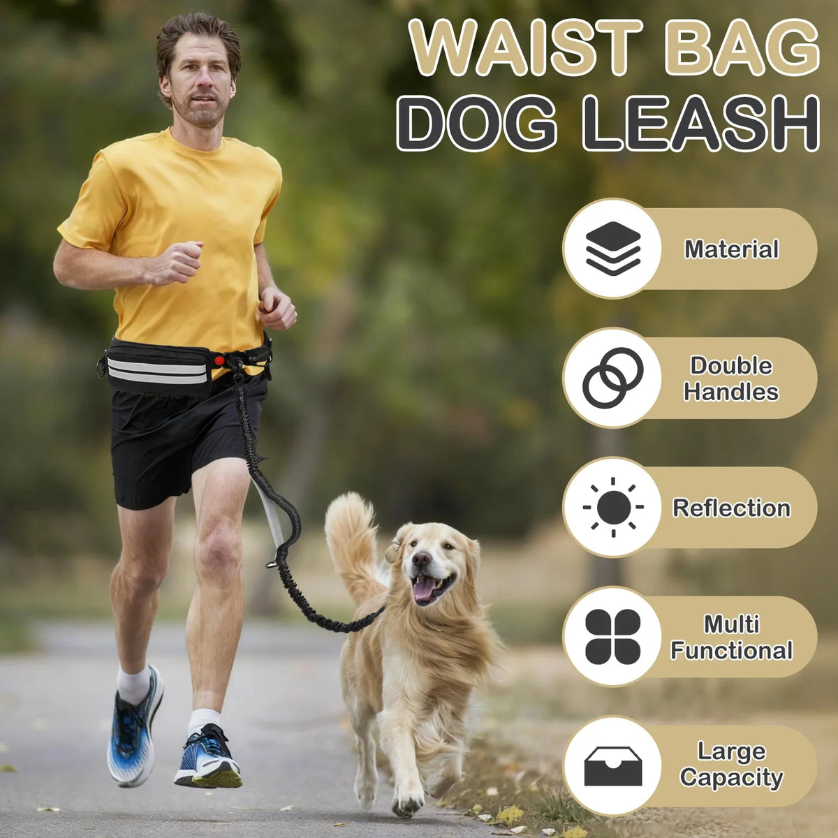 Hands Free Dog Leash for Running Walking - ProPawPet.com
