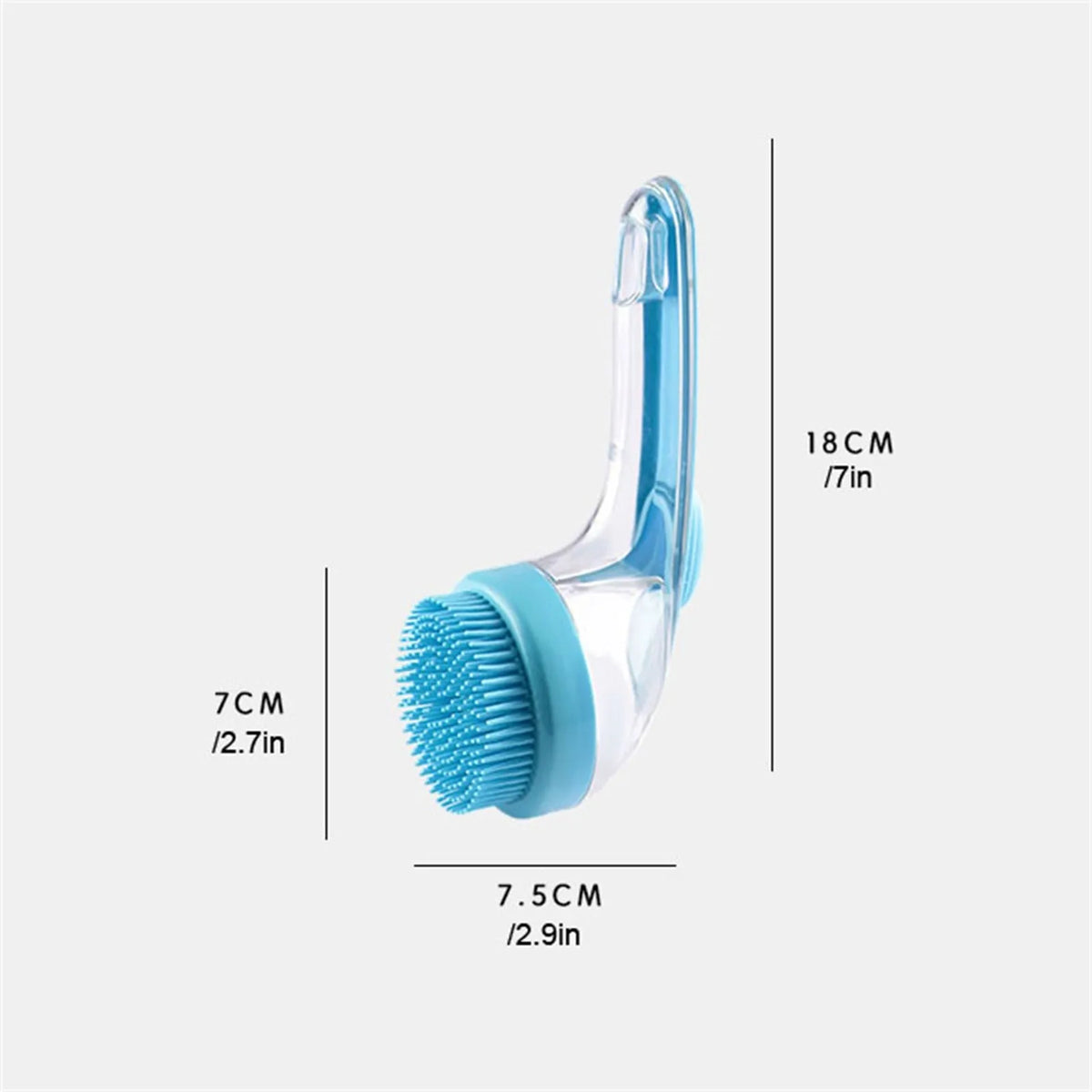 1pc Pet Bath Brush Soft Silicone Long Handle - ProPawPet.com