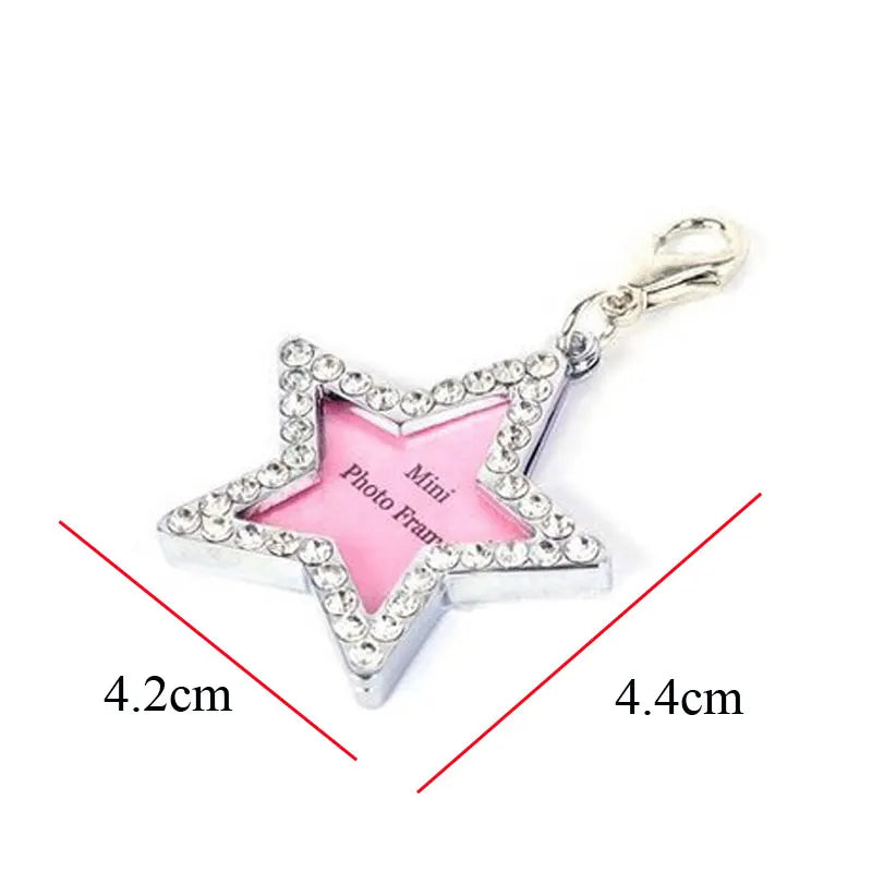 Dog ID Tag Cat Collar Pendant Crystal Photo Frame Bone – Dog Collars