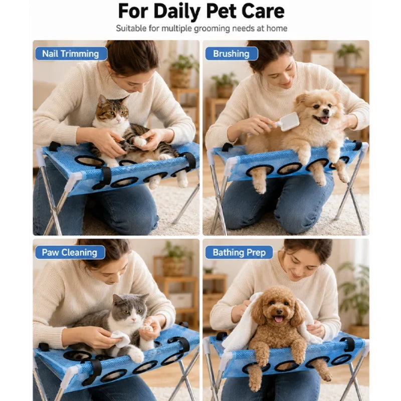 Foldable Dog Cat Grooming Hammock with Stand - ProPawPet.com