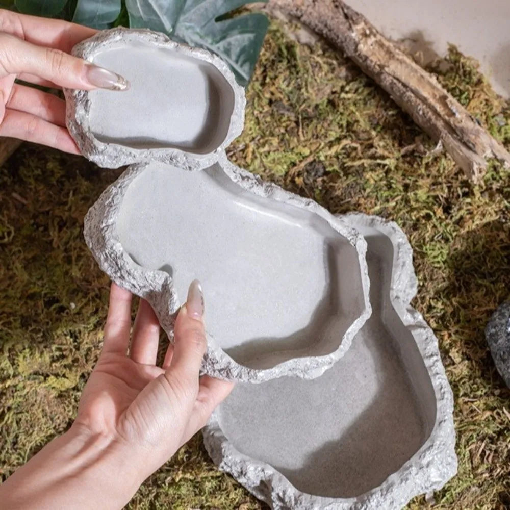 Simulated Rock Reptile Food Bowl Multiple - ProPawPet.com
