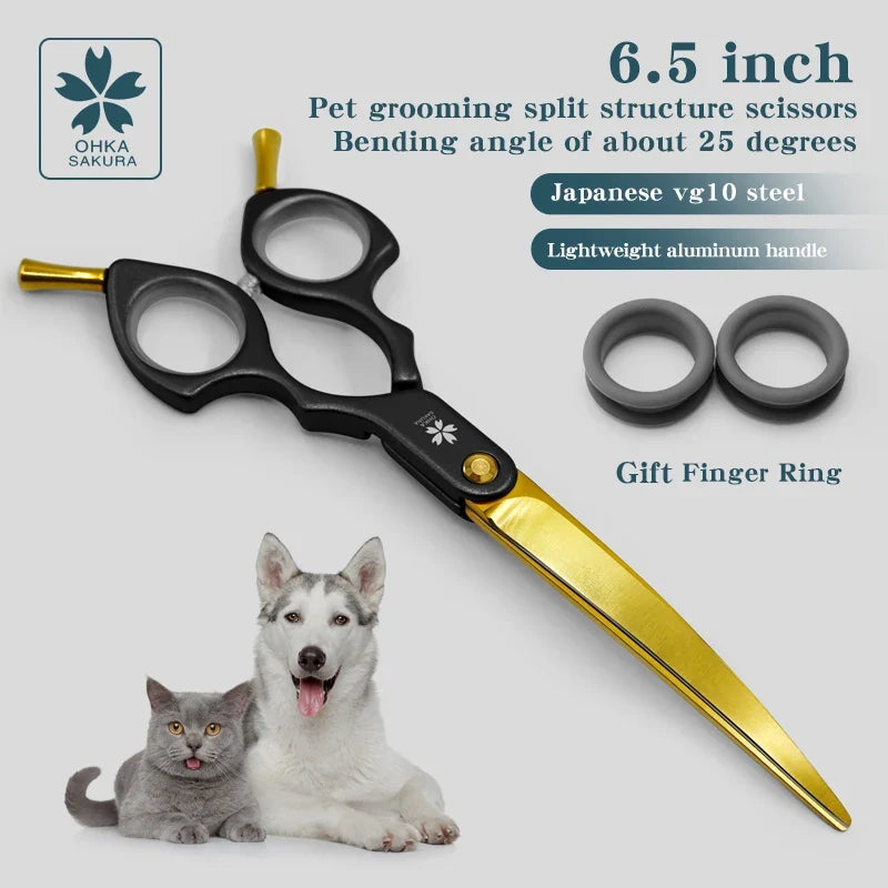 Professional Pet Scissors, Curved Scissors, - ProPawPet.com