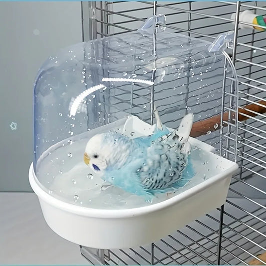 Transparent Bird Bath Tub - Splash-Proof PP - ProPawPet.com