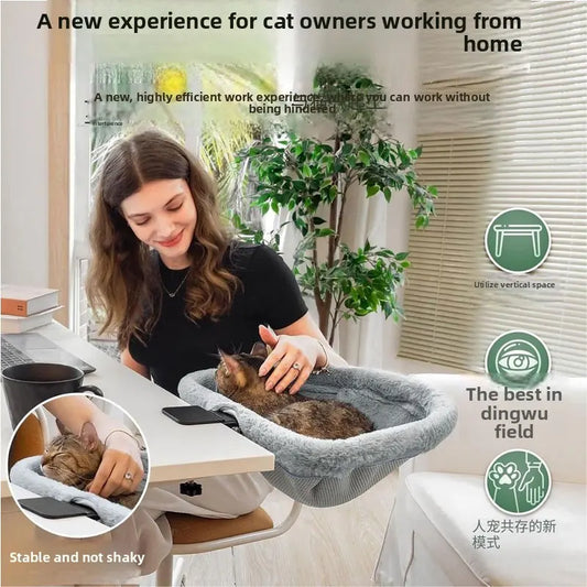 Foldable Cat Desk Bed, Breathable Mesh & - ProPawPet.com